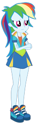 Size: 895x2848 | Tagged: safe, artist:gmaplay, imported from derpibooru, rainbow dash, equestria girls, female, school spirit, simple background, solo, transparent background