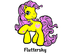 Size: 640x480 | Tagged: safe, imported from derpibooru, fluttershy, earth pony, pony, g3, g4, g4 to g3, generation leap, pc game, solo