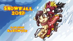 Size: 1024x577 | Tagged: safe, artist:ailish, imported from derpibooru, imported from ponybooru, oc, oc only, poland, ponymeet, snow, snowfall ponymeet