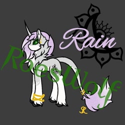 Size: 562x562 | Tagged: safe, artist:roeswolfcreations, imported from derpibooru, oc, oc only, pony, unicorn, base used, bracelet, chest fluff, dark background, horn, jewelry, leonine tail, solo, unicorn oc, unshorn fetlocks