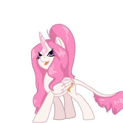 Size: 640x640 | Tagged: safe, alternate version, artist:_goddesskatie_, imported from derpibooru, oc, oc only, alicorn, pony, alicorn oc, background removed, horn, simple background, solo, white background, wings