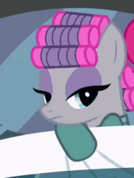 Size: 241x319 | Tagged: safe, imported from derpibooru, screencap, maud pie, pinkie pie, earth pony, pony, rock solid friendship, season 7, animated, bed, clothes, cropped, cute, daaaaaaaaaaaw, female, footed sleeper, footie pajamas, forehead kiss, gif, hair curlers, kissing, mare, maudabetes, onesie, pajamas, pie sisters, platonic kiss, sibling love, siblings, sisterly love, sisters, solo focus