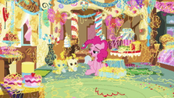 Size: 1920x1080 | Tagged: safe, edit, edited screencap, imported from derpibooru, screencap, pinkie pie, pound cake, pumpkin cake, earth pony, pegasus, pony, unicorn, it isn't the mane thing about you, season 7, animated, baby, baby pony, cake twins, disappearing, eyes closed, meme, prehensile mane, reverb, screaming, shampoo, siblings, silly string, sound, sugarcube corner, twins, webm