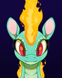 Size: 1600x2000 | Tagged: safe, artist:aquaticvibes, imported from derpibooru, tianhuo, dragon, hybrid, longma, them's fightin' herds, bust, community related, female, gradient background, looking at you, solo, tianhuo (tfh)