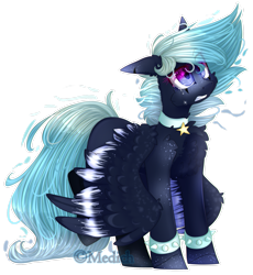 Size: 2347x2555 | Tagged: safe, artist:mediasmile666, imported from derpibooru, oc, oc only, pegasus, pony, choker, female, high res, mare, simple background, solo, standing, teary eyes, transparent background