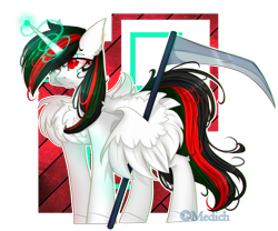 Size: 2683x2235 | Tagged: safe, artist:mediasmile666, imported from derpibooru, oc, oc only, alicorn, pony, abstract background, alicorn oc, female, high res, horn, mare, red eyes, solo, wings