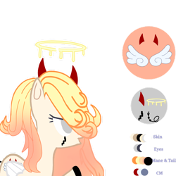 Size: 1280x1280 | Tagged: safe, artist:snowstorm9423cc, imported from derpibooru, oc, oc only, pegasus, pony, female, halo, horns, mare, mlpfim, mlpoc, my little pony, pegasus oc, reference sheet, simple background, solo, transparent background, vector