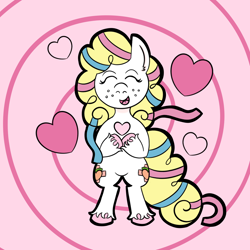 Size: 1000x1000 | Tagged: safe, artist:peachi_tea, imported from derpibooru, oc, oc:peachi, pony, love