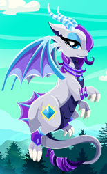 Size: 1040x1676 | Tagged: safe, artist:unicornsmile, imported from derpibooru, rarity, dragon, dragoness, dragonified, female, lipstick, raridragon, solo, species swap, wings