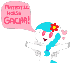 Size: 638x544 | Tagged: safe, artist:chatonettes, imported from derpibooru, oc, oc only, pegasus, pony, braid, bust, flower, flower in hair, heart, pegasus oc, solo, talking, wings