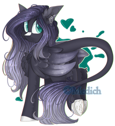 Size: 2341x2562 | Tagged: safe, artist:mediasmile666, imported from derpibooru, oc, oc only, pegasus, pony, colored hooves, high res, leonine tail, looking at you, looking back, looking back at you, simple background, solo, transparent background