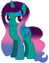 Size: 6553x8400 | Tagged: safe, artist:laszlvfx, imported from derpibooru, oc, oc only, oc:princess emerald, alicorn, pony, absurd resolution, female, mare, simple background, solo, transparent background, two toned wings, vector, wings