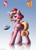 Size: 1800x2500 | Tagged: safe, artist:shido-tara, imported from derpibooru, pinkie pie, sunset shimmer, oc, oc:sunbutter cookies, earth pony, pony, unicorn, batter, blushing, blushing profusely, bowl, butt, commission, commissioner:bigonionbean, cookie, cutie mark, female, flank, food, fusion, fusion:pinkie pie, fusion:sunbutter cookies, fusion:sunset shimmer, glowing horn, horn, looking at you, magic, mare, plot, simple background, spoon, tongue out, writer:bigonionbean