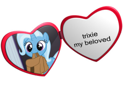 Size: 400x300 | Tagged: safe, derpibooru exclusive, imported from derpibooru, trixie, cat, pony, unicorn, animated, bingus, bingus my beloved, cute, diatrixes, female, gif, heart locket, locket meme, makesweet.com, mare, meme, mouth hold, ponified meme, simple background, smiling, solo, sphynx cat, white background