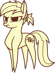 Size: 409x540 | Tagged: safe, artist:pegasski, imported from derpibooru, oc, oc only, oc:anna autumn, earth pony, pony, fallout equestria, base used, earth pony oc, enclave, eyelashes, female, frown, haycartes' method, mare, monochrome, paper pony, simple background, solo, transparent background