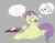 Size: 2390x1878 | Tagged: safe, artist:taurson, imported from derpibooru, fluttershy, rarity, oc, oc:charitable nature, ghost, ghost pony, pegasus, pony, undead, unicorn, butt, commissioner:bigonionbean, cutie mark, dandelion, dialogue, embarrassed, extra thicc, female, flank, food, fusion, fusion:charitable nature, fusion:fluttershy, fusion:rarity, horn, large butt, mare, plot, sandwich, sketch, thought bubble, towel, unconscious, wings, writer:bigonionbean