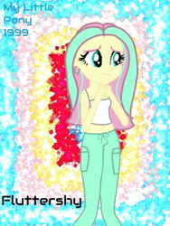 Size: 600x800 | Tagged: safe, artist:desireesamaniego, imported from derpibooru, fluttershy, equestria girls, '90s, 90's fashion, ear piercing, earring, female, jewelry, piercing, solo