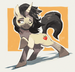 Size: 1078x1027 | Tagged: safe, artist:edtropolis, imported from derpibooru, oc, oc only, oc:reverie, pony, unicorn, brony, cute, horn, one eye closed, ponysona, solo, teacher, unicorn oc