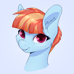 Size: 1500x1500 | Tagged: safe, artist:aquaticvibes, imported from derpibooru, windy whistles, pegasus, pony, bust, ear fluff, female, mare, portrait, simple background, solo