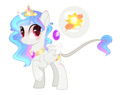 Size: 2736x2136 | Tagged: safe, artist:moonnightshadow-mlp, imported from derpibooru, oc, oc only, hybrid, pony, base used, female, high res, interspecies offspring, offspring, parent:discord, parent:princess celestia, parents:dislestia, simple background, solo, transparent background