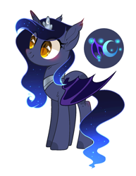 Size: 1156x1496 | Tagged: safe, artist:moonnightshadow-mlp, artist:nakotl, imported from derpibooru, oc, oc only, alicorn, bat pony, bat pony alicorn, pony, base used, bat wings, female, horn, mare, offspring, parent:night guard, parent:princess luna, parents:guardluna, simple background, solo, transparent background, wings