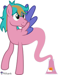 Size: 4000x5161 | Tagged: safe, alternate version, artist:melisareb, imported from derpibooru, oc, oc only, oc:jet raise, genie, genie pony, pegasus, pony, .svg available, absurd resolution, male, simple background, solo, stallion, transparent background, two toned wings, vector, wings