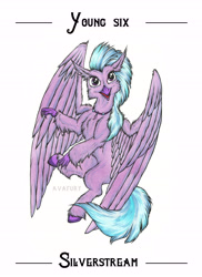 Size: 5100x7014 | Tagged: safe, artist:avafury, imported from derpibooru, silverstream, hippogriff, absurd resolution, female, simple background, solo, white background