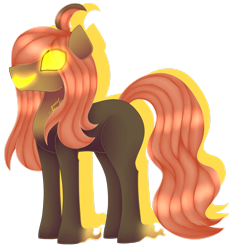 Size: 1920x2083 | Tagged: safe, artist:spokenmind93, imported from derpibooru, oc, oc only, earth pony, gourgeist, pony, shadow pony, glowing eyes, pokémon, ponymon, solo