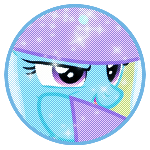 Size: 150x150 | Tagged: safe, artist:hexedits, imported from derpibooru, trixie, pony, unicorn, cape, clothes, female, hat, icon, looking to the right, mare, smiling, solo, trixie's cape, trixie's hat