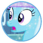 Size: 150x150 | Tagged: safe, artist:hexedits, imported from derpibooru, trixie, pony, unicorn, clothes, female, hat, icon, looking to the left, mare, shocked, shocked expression, solo, trixie's hat