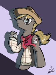 Size: 3000x4000 | Tagged: safe, artist:flaremoon, imported from derpibooru, oc, oc only, oc:trestle, earth pony, pony, brass knuckles, clothes, fedora, glasses, hat, mafia, male, necktie, stallion