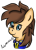 Size: 414x571 | Tagged: safe, artist:pegasski, imported from derpibooru, oc, oc only, earth pony, pony, fallout equestria, bust, clothes, earth pony oc, female, jumpsuit, mare, signature, simple background, smiling, solo, transparent background, vault suit