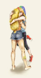 Size: 535x1002 | Tagged: artist needed, source needed, safe, imported from derpibooru, applejack, rainbow dash, human, appledash, female, humanized, lesbian, shipping