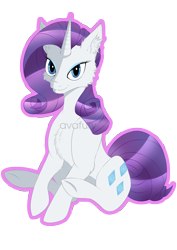 Size: 3508x4961 | Tagged: safe, artist:avafury, imported from derpibooru, rarity, pony, unicorn, cheek fluff, chest fluff, ear fluff, female, mare, outline, simple background, sitting, solo, transparent background, watermark