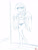 Size: 1103x1444 | Tagged: safe, artist:crade, rainbow dash, human, clothes, female, humanized, looking at you, monochrome, panties, sketch, socks, solo, solo female, underwear, wings