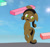 Size: 4235x3952 | Tagged: safe, artist:botckap, imported from derpibooru, oc, oc only, oc:dust ball, earth pony, pony, absurd resolution, earth pony oc, female, ledge, mare, roblox obby, solo