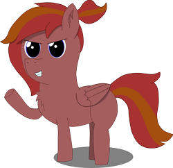 Size: 1626x1576 | Tagged: safe, artist:eminent entropy, derpibooru exclusive, imported from derpibooru, oc, oc only, unnamed oc, pegasus, pony, simple background, solo, transparent background, waving