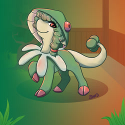 Size: 1024x1024 | Tagged: safe, artist:bean-sprouts, imported from derpibooru, breloom, pony, pokémon, ponified, solo