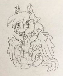 Size: 2544x3042 | Tagged: safe, artist:grumppanda, imported from derpibooru, oc, oc only, bat pony, pony, female, high res, mare, solo, traditional art