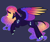 Size: 2600x2200 | Tagged: safe, artist:loryska, imported from derpibooru, oc, oc only, alicorn, pony, colored wings, high res, magical lesbian spawn, multicolored wings, offspring, parent:daybreaker, parent:twilight sparkle, simple background, solo, wings