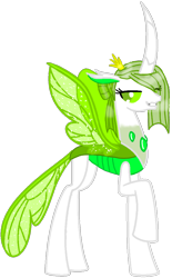 Size: 652x1053 | Tagged: safe, artist:agdapl, artist:elementbases, imported from derpibooru, queen chrysalis, changedling, changeling, changeling queen, base used, changedling queen, female, purified chrysalis, raised hoof, simple background, smiling, solo, transparent background