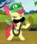 Size: 500x598 | Tagged: safe, edit, edited screencap, editor:professorventurer, imported from derpibooru, screencap, apple bloom, earth pony, pony, bloom and gloom, season 5, apple bloom's bow, bipedal, bow, cap, cropped, facial hair, female, hair bow, hat, imgflip, luigi, luigi's hat, luigi's mansion, meme, moustache, solo, super mario bros., twitbuster apple bloom