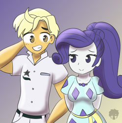 Size: 1280x1287 | Tagged: safe, artist:hiruson, imported from derpibooru, ragamuffin (equestria girls), rarity, equestria girls, equestria girls series, spring breakdown, spoiler:eqg series (season 2), female, male, rarimuffin, shipping, straight