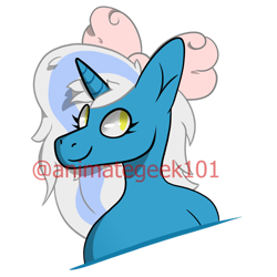 Size: 1280x1280 | Tagged: safe, artist:animategeek101, imported from derpibooru, oc, oc:fleurbelle, alicorn, alicorn oc, bow, female, hair bow, horn, mare, simple background, transparent background, watermark, wings, yellow eyes