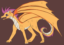 Size: 1280x898 | Tagged: safe, artist:mavericksinferno, imported from derpibooru, scootaloo, dragon, dragoness, dragonified, female, scootadragon, solo, species swap, wings