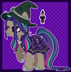 Size: 2146x2178 | Tagged: safe, artist:camikamen, imported from derpibooru, oc, oc only, pony, unicorn, female, hat, high res, mare, solo, witch hat