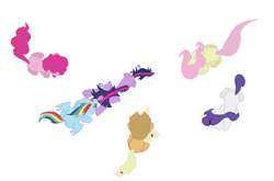 Size: 1073x709 | Tagged: safe, artist:benpictures1, imported from derpibooru, applejack, fluttershy, pinkie pie, rainbow dash, rarity, twilight sparkle, earth pony, pegasus, unicorn, lesson zero, female, inkscape, mane six, mare, vector