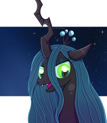 Size: 1024x1174 | Tagged: safe, artist:nnaly, imported from derpibooru, queen chrysalis, changeling, changeling queen, bust, female, portrait, solo