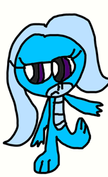 Size: 664x1082 | Tagged: safe, artist:sugarbugjewelpet, imported from derpibooru, trixie, dragon, 1000 hours in ms paint, dancing, dragoness, dragonified, female, simple background, species swap, trixiedragon, white background