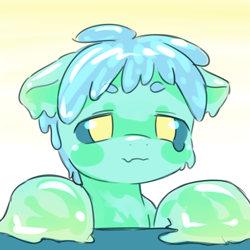 Size: 4405x4408 | Tagged: safe, artist:aquoquoo, imported from derpibooru, oc, oc only, goo, goo pony, original species, pony, absurd resolution, colt, male, slime, solo